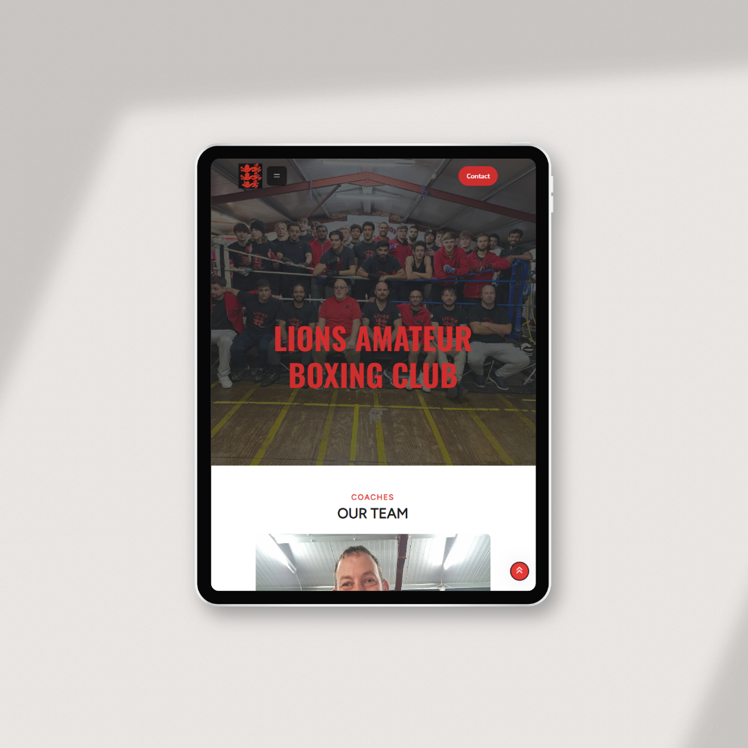 Lions ABC website mockup